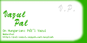 vazul pal business card